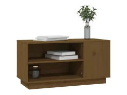 Discount Móvel de TV 80x35x40,5 cm madeira de pinho maciça mel PT928621 Castanho