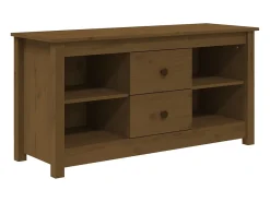 Móvel De Tv* Móvel de TV 103x36,5x52 cm madeira de pinho maciça mel PT312674 Castanho
