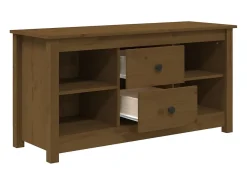 Móvel De Tv* Móvel de TV 103x36,5x52 cm madeira de pinho maciça mel PT312674 Castanho
