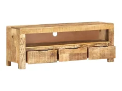 Móvel De Tv* Móvel de TV 110x30x40 cm madeira de mangueira áspera PT324018 Castanho