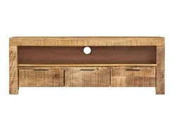 Móvel De Tv* Móvel de TV 110x30x40 cm madeira de mangueira áspera PT324018 Castanho