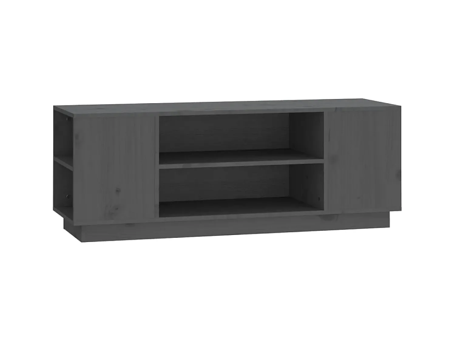 Móvel De Tv| Móvel de TV 110x35x40,5 cm madeira de pinho maciça PT853386 Cinzento