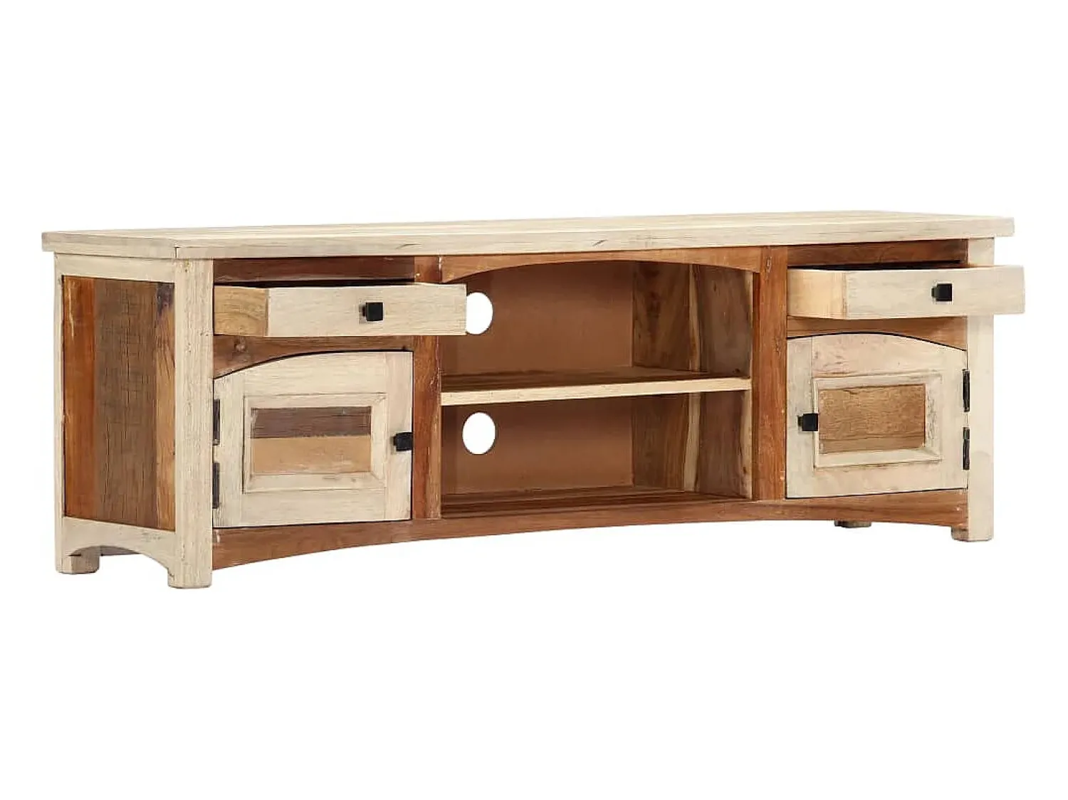 Móvel De Tv* Móvel de TV 120x30x40 cm madeira recuperada maciça PT776487 Castanho