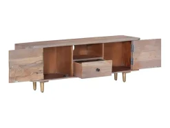 Outlet Móvel de TV 118x30x40 cm madeira de acácia maciça PT169295 Castanho