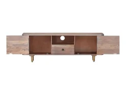 Outlet Móvel de TV 118x30x40 cm madeira de acácia maciça PT169295 Castanho