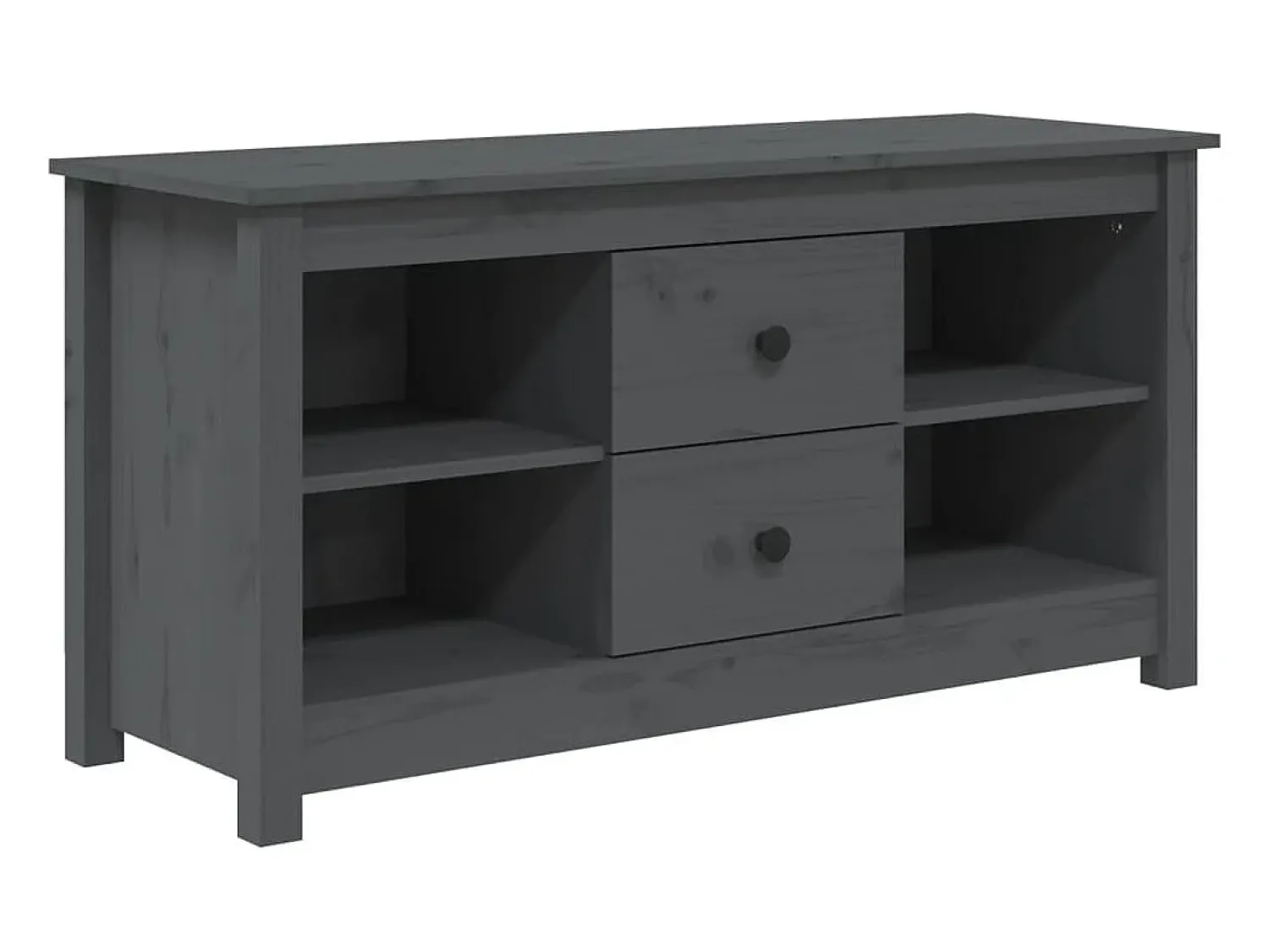 Móvel De Tv| Móvel de TV 103x36,5x52 cm madeira de pinho maciça PT642192 Cinzento