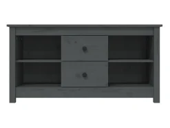 Móvel De Tv| Móvel de TV 103x36,5x52 cm madeira de pinho maciça PT642192 Cinzento