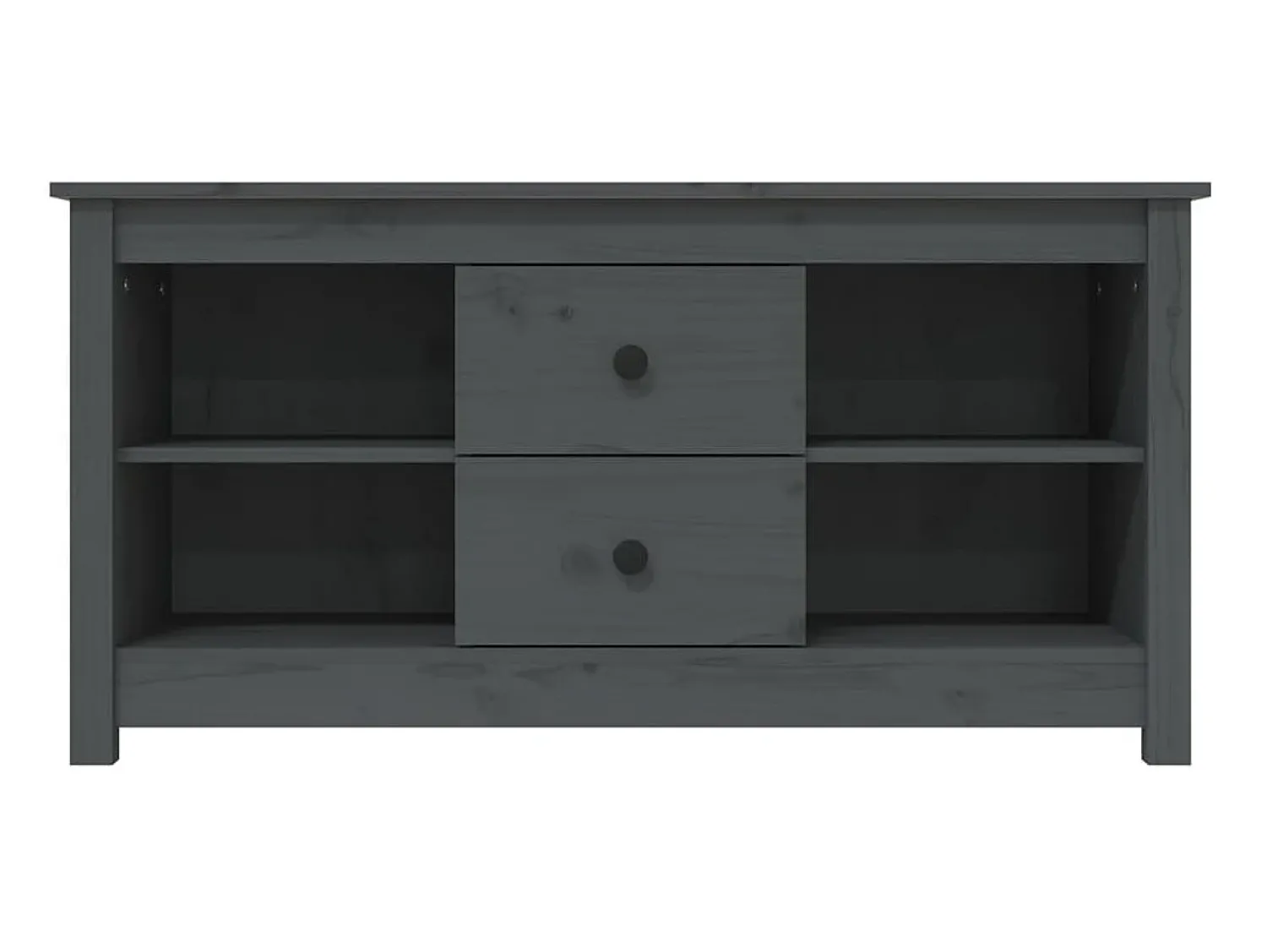 Móvel De Tv| Móvel de TV 103x36,5x52 cm madeira de pinho maciça PT642192 Cinzento