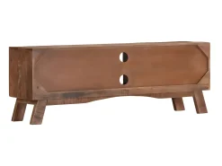 Móvel De Tv* Móvel de TV 110x30x40 cm madeira de mangueira áspera PT992463 Castanho