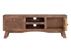 Móvel De Tv* Móvel de TV 110x30x40 cm madeira de mangueira áspera PT992463 Castanho