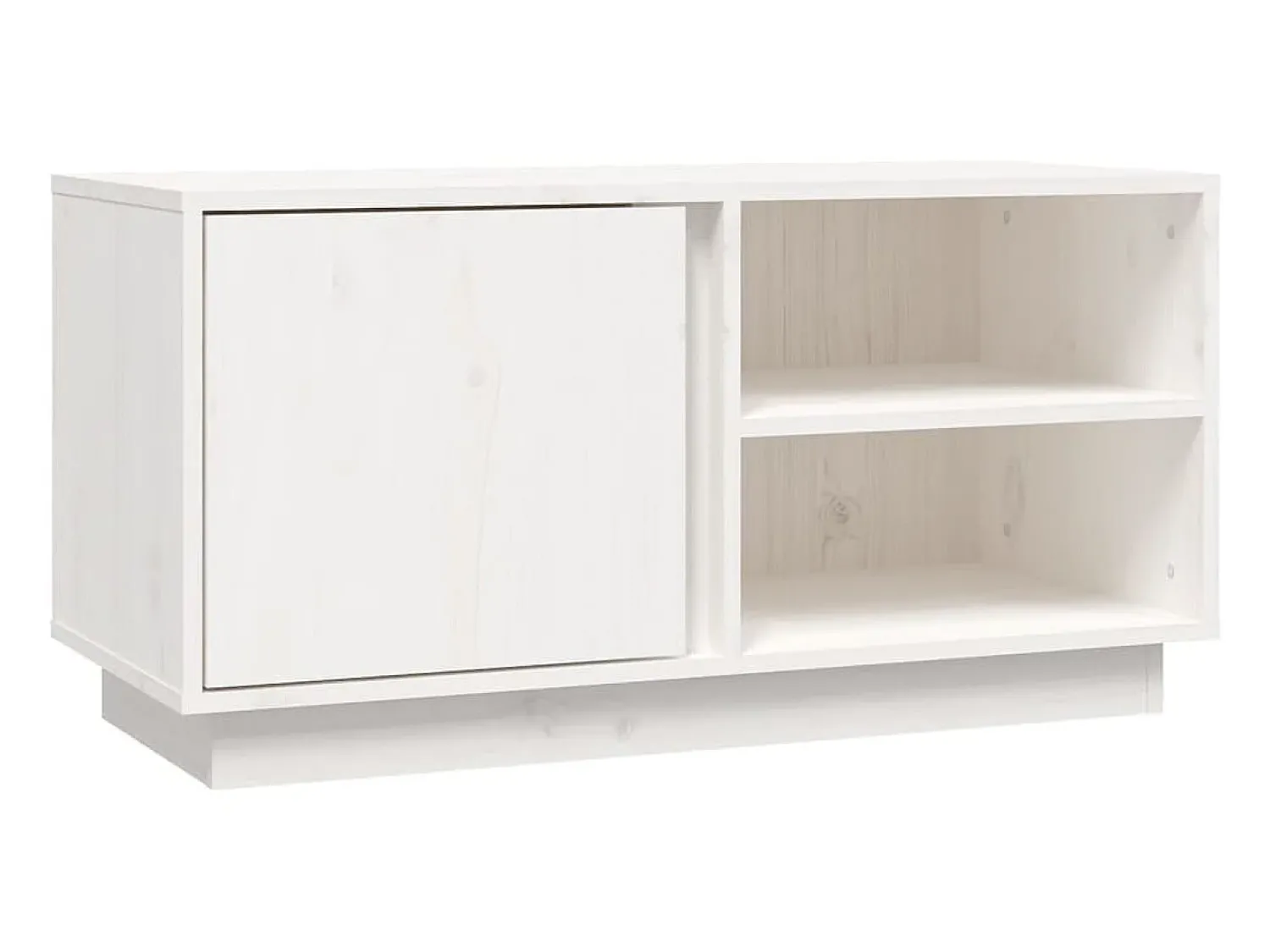 Móvel De Tv| Móvel de TV 80x35x40,5 cm madeira de pinho maciça PT155255 Branco