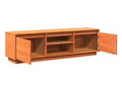 Móvel De Tv*vidaxl Móvel de TV 140x35x40 cm madeira de pinho maciça mel Castanho