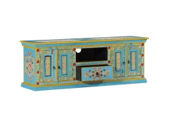Sale Móvel de TV 110x30x40 cm madeira de mangueira maciça PT946059 Azul