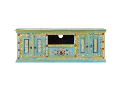 Sale Móvel de TV 110x30x40 cm madeira de mangueira maciça PT946059 Azul