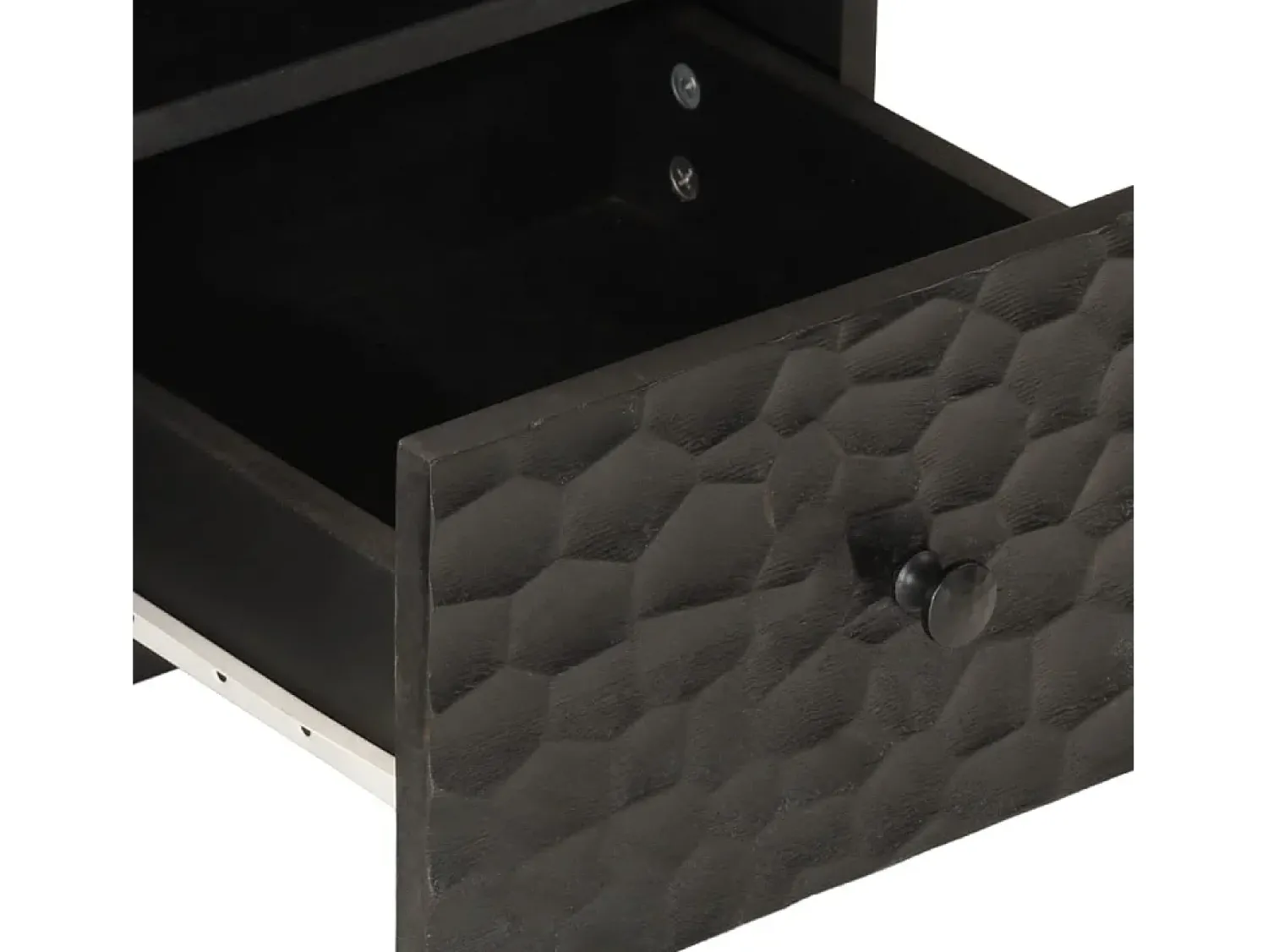 New vidaxl Móvel de TV 70x33x46 cm madeira de mangueira maciça Preto