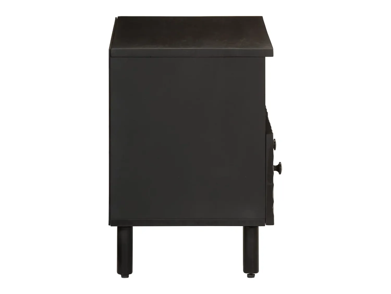 New vidaxl Móvel de TV 70x33x46 cm madeira de mangueira maciça Preto
