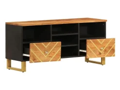 Online Móvel de TV 100x33,5x46 cm mangueira maciça e preto PT157611 Castanho