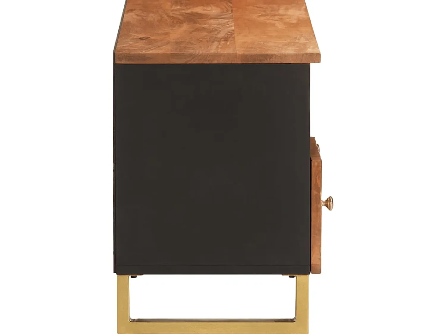 Online Móvel de TV 100x33,5x46 cm mangueira maciça e preto PT157611 Castanho
