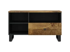 Outlet Móvel de TV 80x33x46 cm mangueira maciça/derivados madeira PT583914 Castanho