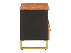 Móvel De Tv* Móvel de TV 70x33,5x46 cm mangueira maciça e preto PT463049 Castanho