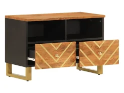 Móvel De Tv* Móvel de TV 70x33,5x46 cm mangueira maciça e preto PT463049 Castanho