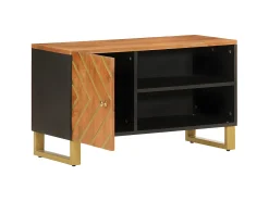 Móvel de TV 80x31,5x46 cm mangueira maciça e preto PT868874^ Móvel De Tv
