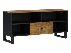 vidaxl Móvel de TV 100x33x46 cm mangueira maciça/derivados madeira Castanho