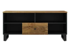 vidaxl Móvel de TV 100x33x46 cm mangueira maciça/derivados madeira Castanho