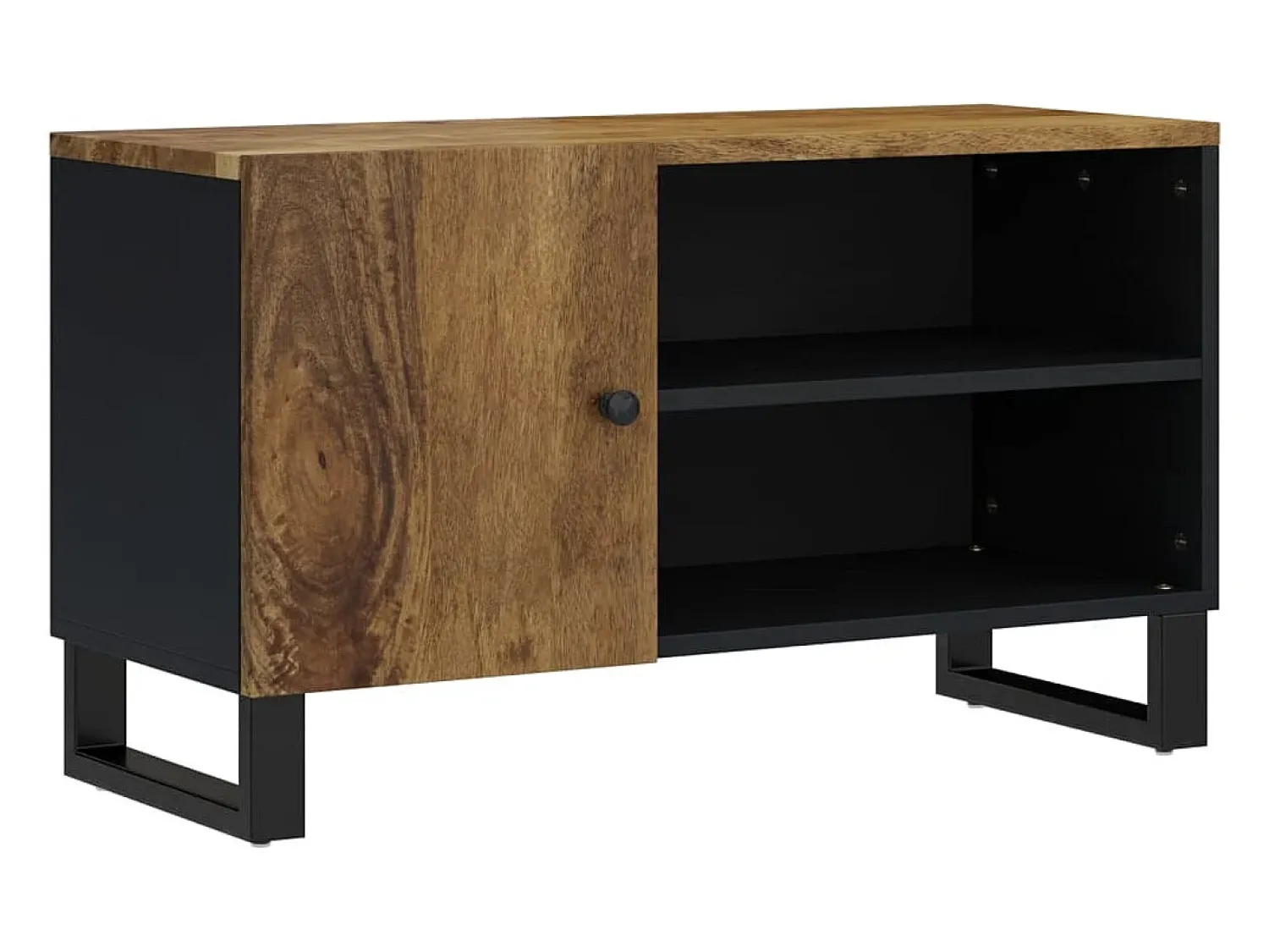 Hot vidaxl Móvel de TV 80x33x46 cm mangueira maciça/derivados madeira Castanho