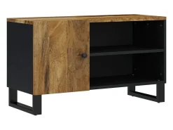 Hot vidaxl Móvel de TV 80x33x46 cm mangueira maciça/derivados madeira Castanho