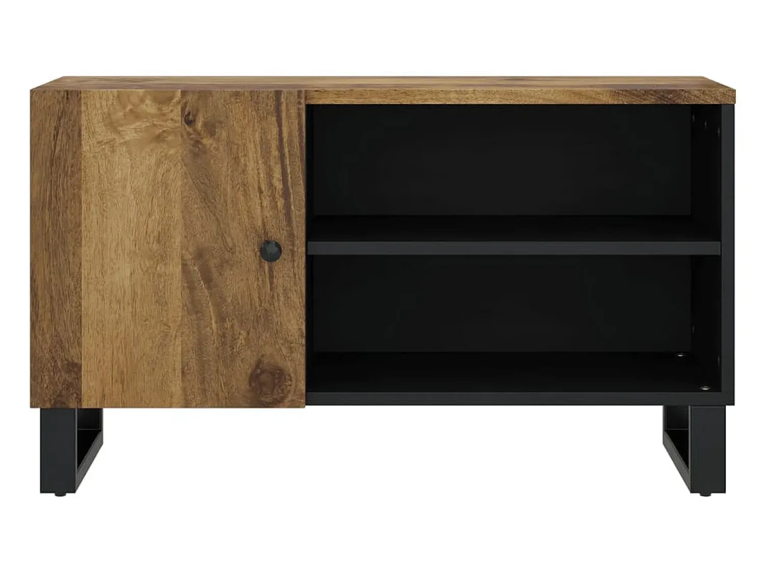 Hot vidaxl Móvel de TV 80x33x46 cm mangueira maciça/derivados madeira Castanho