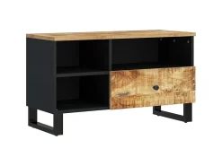 Móvel de TV 80x33x46 cm mangueira maciça/derivados madeira PT874460 Castanho