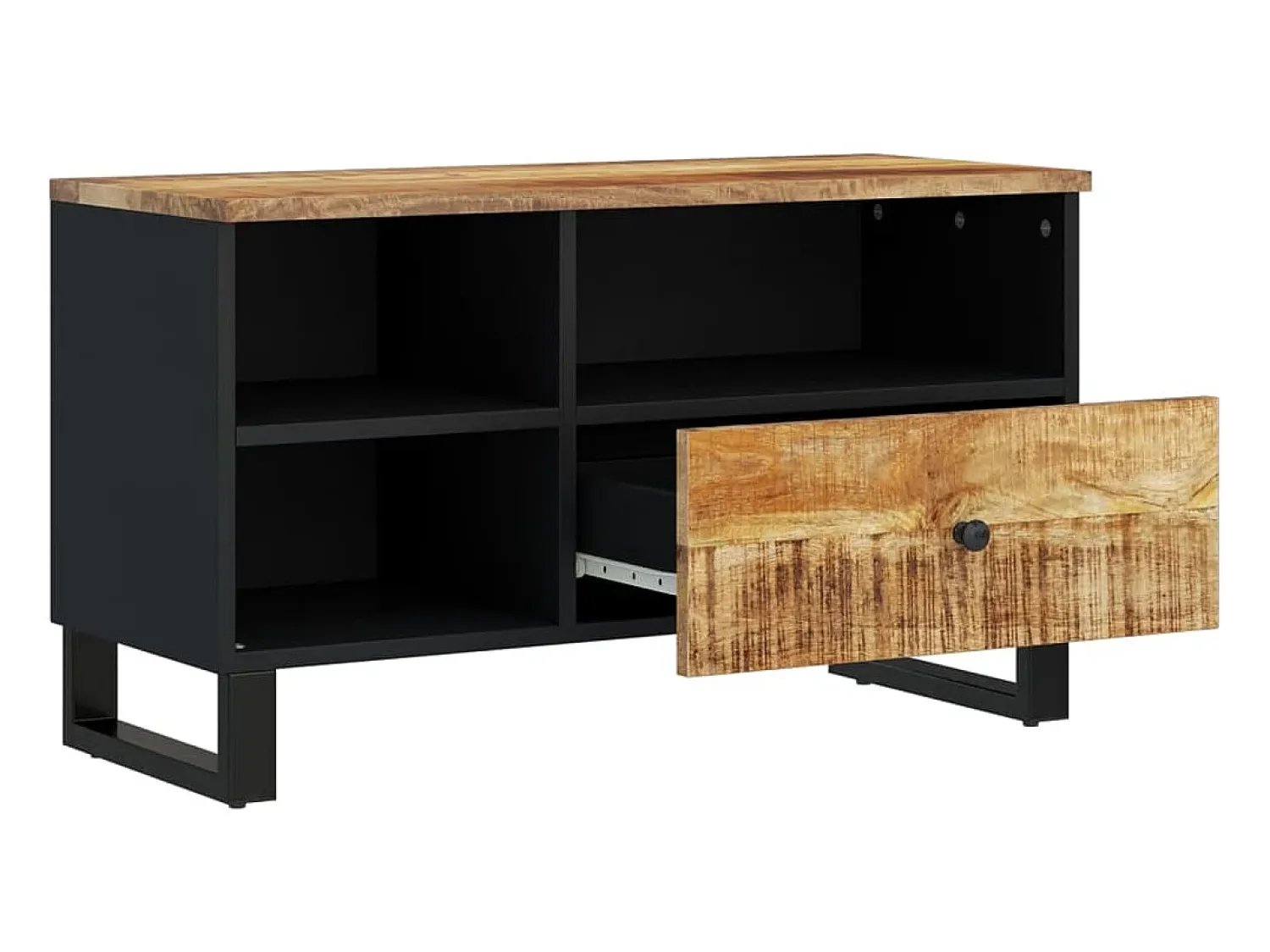 Móvel de TV 80x33x46 cm mangueira maciça/derivados madeira PT874460 Castanho