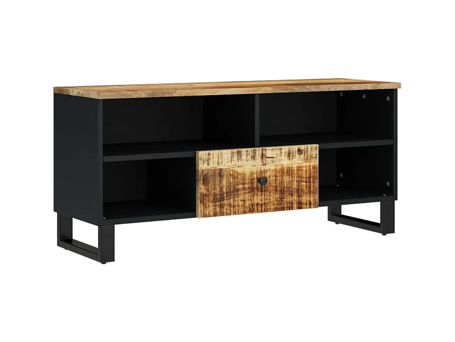 Hot Móvel de TV 100x33x46 cm mangueira maciça/derivados madeira PT630823 Castanho