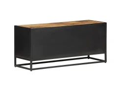 Móvel De Tv* Móvel de TV 90x30x40 cm mangueira áspera maciça e palha natural PT650910 Castanho