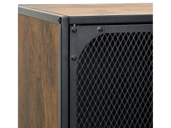 Clearance vidaxl Móvel de TV 105x36x47 cm metal e MDF rústico Castanho