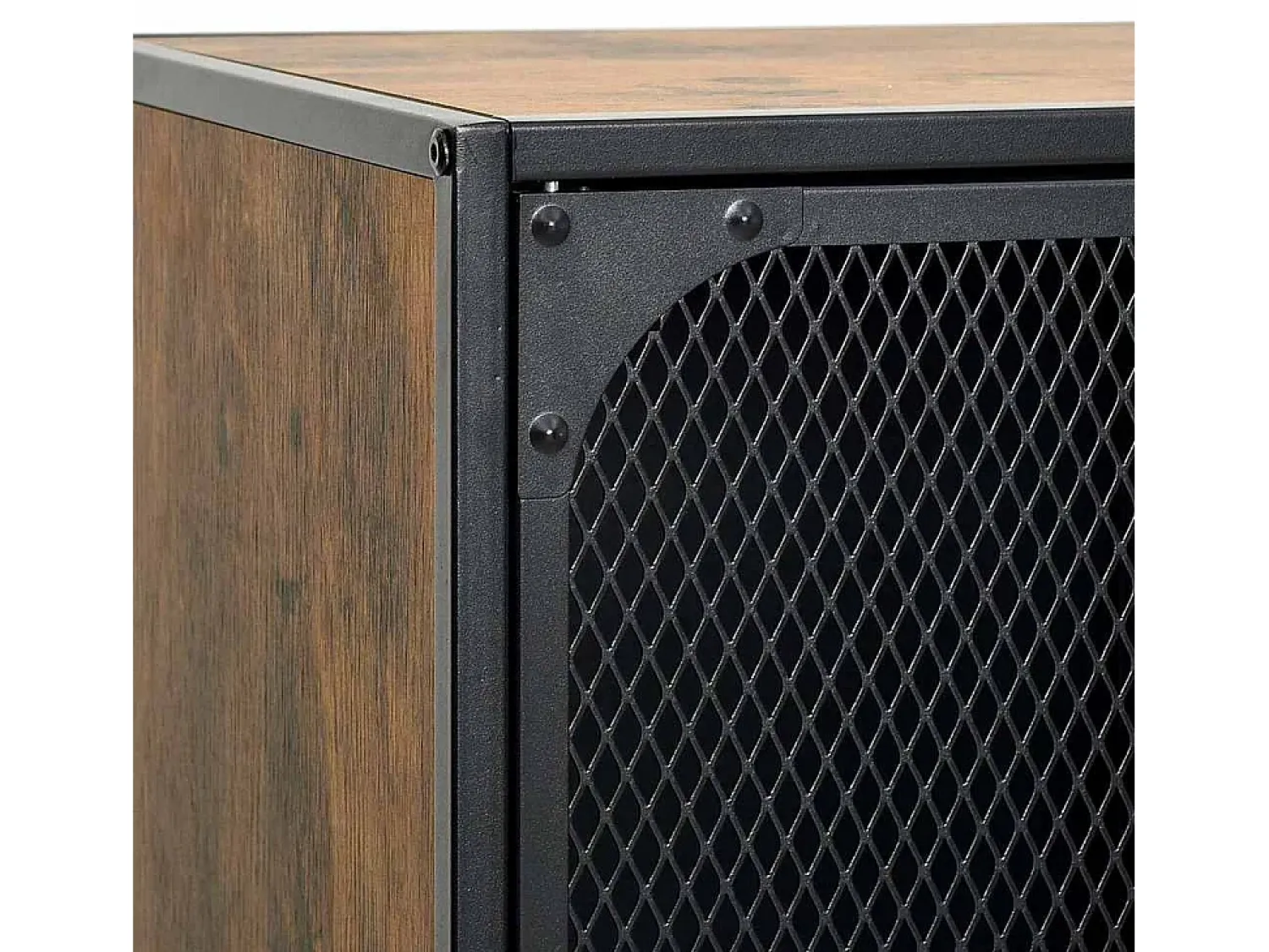Clearance vidaxl Móvel de TV 105x36x47 cm metal e MDF rústico Castanho