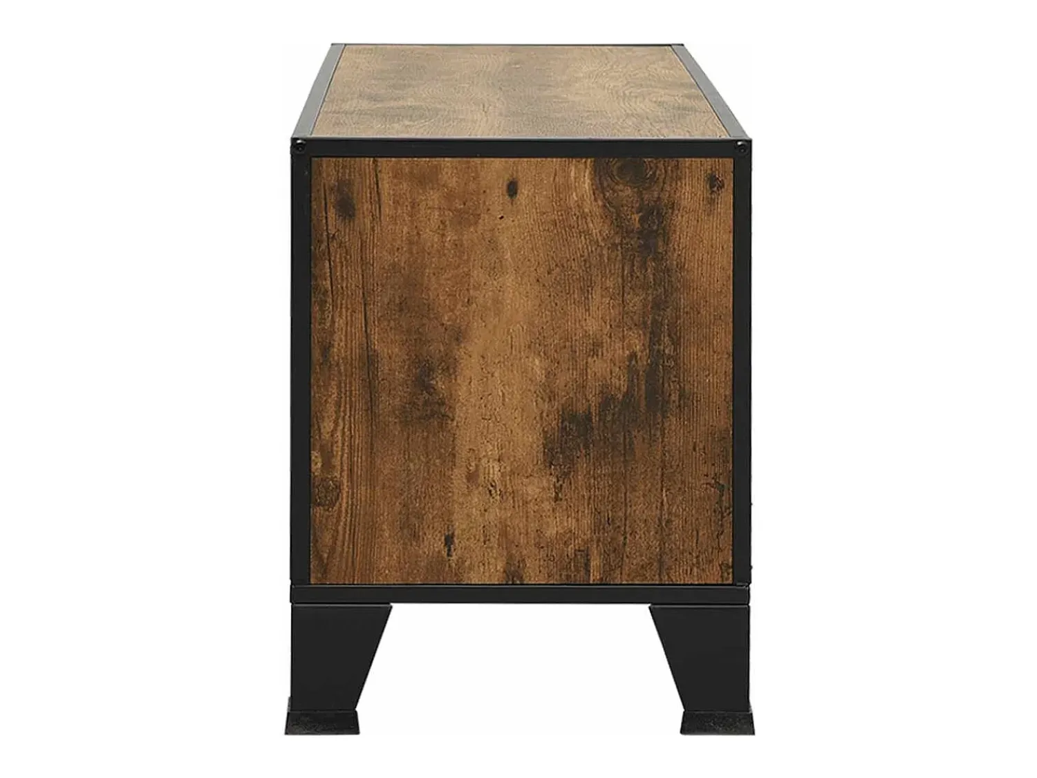 Clearance vidaxl Móvel de TV 105x36x47 cm metal e MDF rústico Castanho