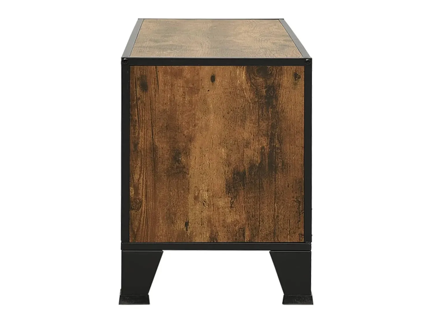 Clearance Móvel de TV 105x36x47 cm metal e MDF rústico PT648197 Castanho