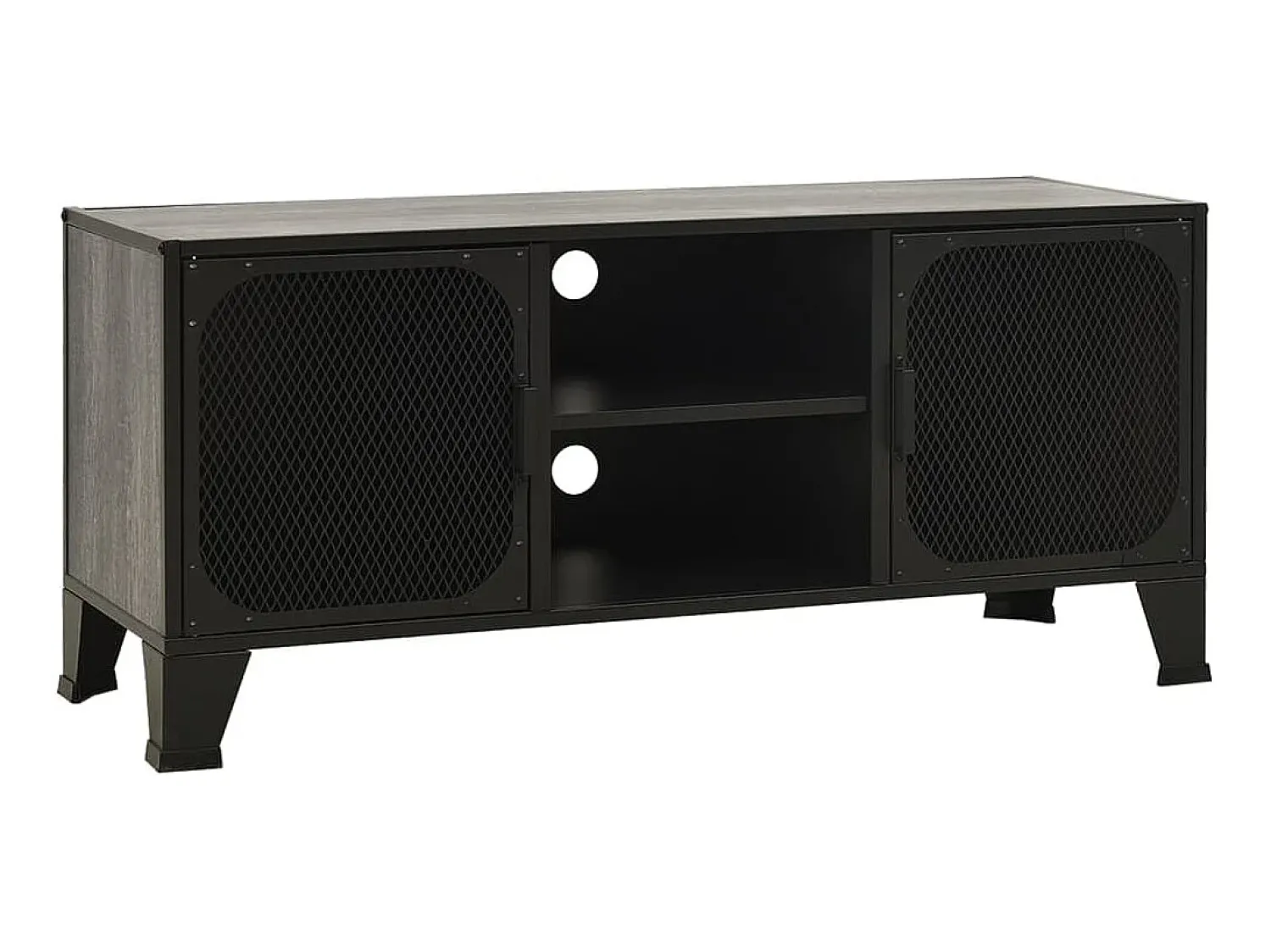 Móvel De Tv| Móvel de TV 105x36x47 cm metal e MDF PT276248 Cinzento