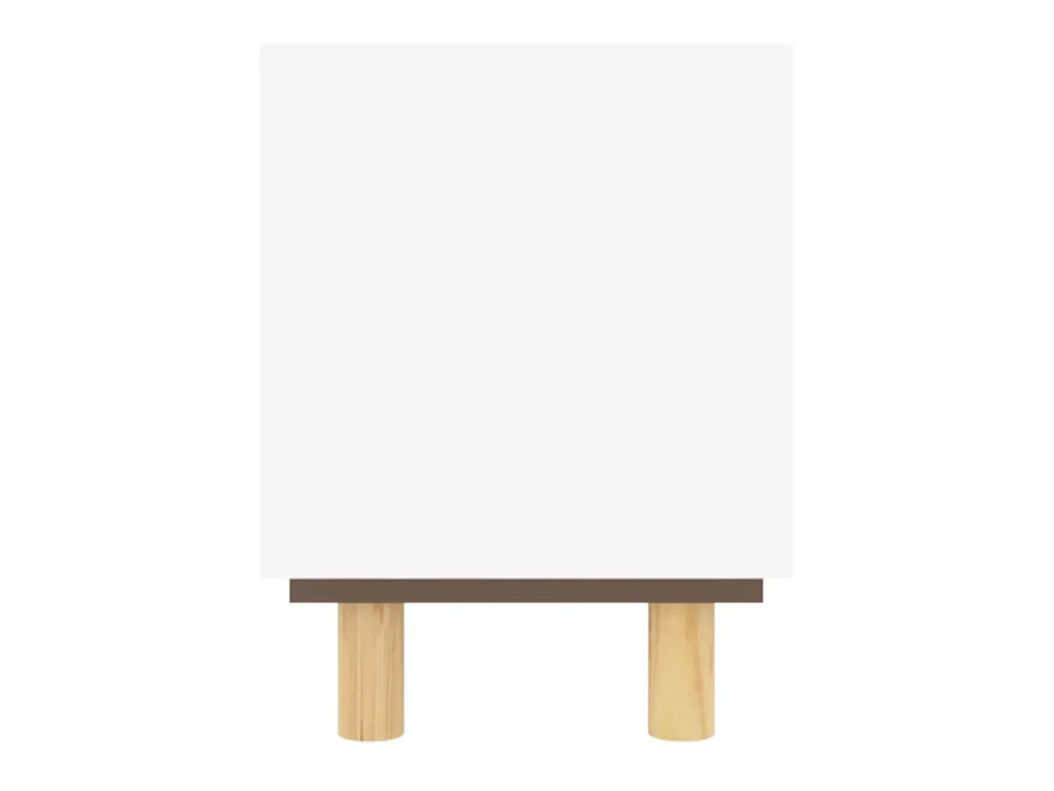Online Móvel de TV 80x30x40 cm pinho maciço/vime natural PT621948 Branco