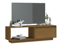 Móvel De Tv| Móvel de TV 110x30x33,5 cm pinho maciço mel PT740649 Castanho