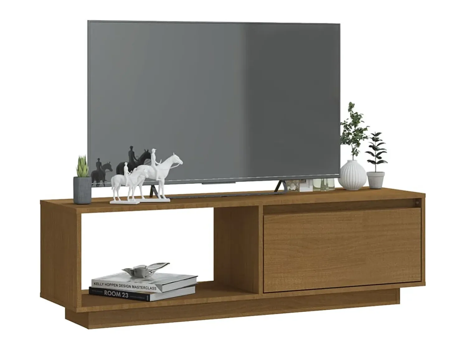 Móvel De Tv| Móvel de TV 110x30x33,5 cm pinho maciço mel PT740649 Castanho