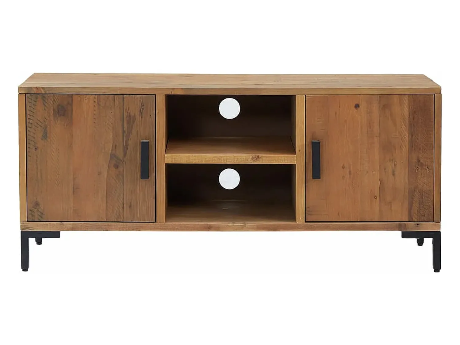 Best Móvel de TV 110x35x48 cm pinho maciço PT639030 Castanho