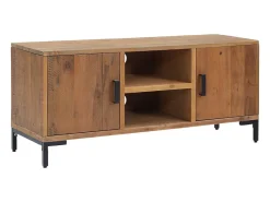Best Móvel de TV 110x35x48 cm pinho maciço PT639030 Castanho