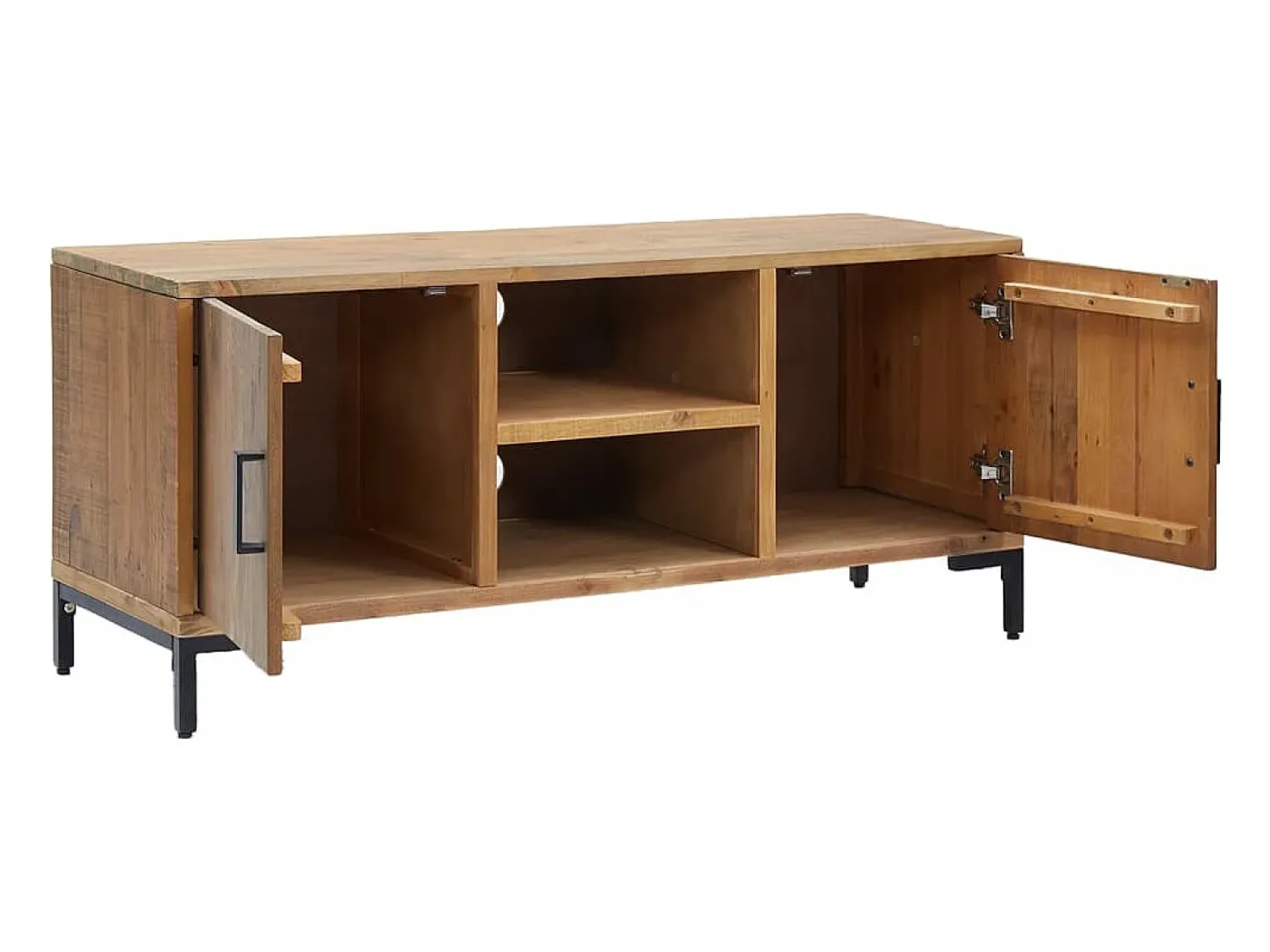 Best Móvel de TV 110x35x48 cm pinho maciço PT639030 Castanho