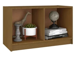 Discount vidaxl Móvel de TV 70x33x42 cm pinho maciço castanho mel Multicor