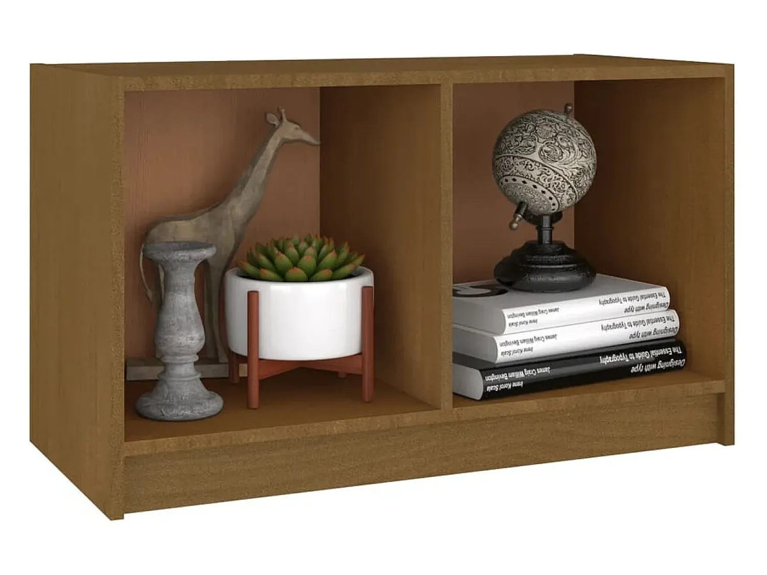 Discount vidaxl Móvel de TV 70x33x42 cm pinho maciço castanho mel Multicor