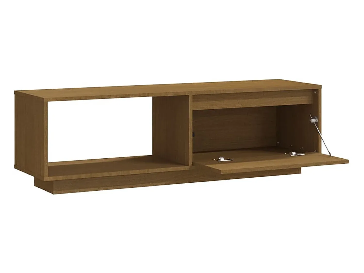 Móvel De Tv|vidaxl Móvel de TV 110x30x33,5 cm pinho maciço mel Castanho