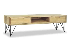 Móvel De Tv|vidaxl Móvel de TV 120x35x35 cm teca maciça Castanho